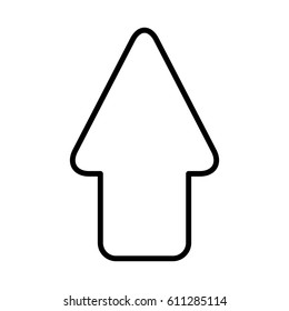 up arrow isolated icon vector illustration design