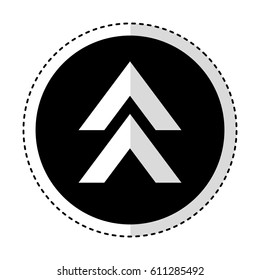 up arrow isolated icon vector illustration design