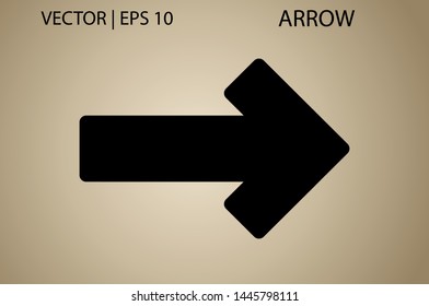 Arrow isolated vector icon for banner, website, mobile app. Button digital illustration