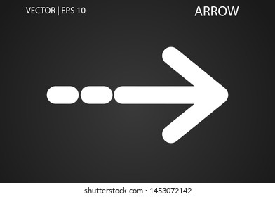 Arrow isolated vector icons set. Arrows icon collection for web, mobile app. Arrow vector download icon set. Arrows vector curve flat collection. Application digital button illustration 