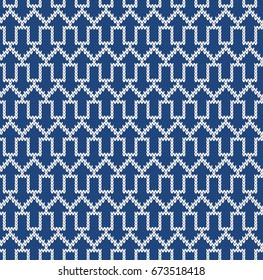 Arrow Jacquard Fairisle Seamless Knitting Pattern