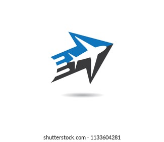 Arrow with jet symbol illustration design