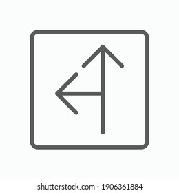 arrow junction icon, arrow vector