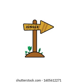 Arrow to the jungle. Design template vector