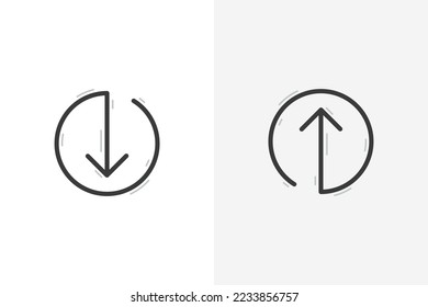 Arrow Key icon set vector. Arrow Key icon vector isolated on white background