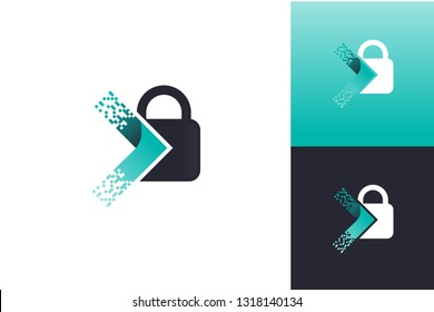 Arrow Key Pixel Logo Inspirations Template
