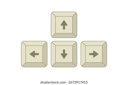 Ilustración de Botón de teclado de flecha con color