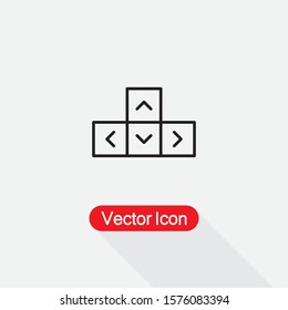 Arrow Keyboard Icon Vector Illustration Eps10