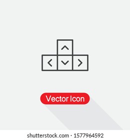 Arrow Keyboard Icon Vector Illustration Eps10