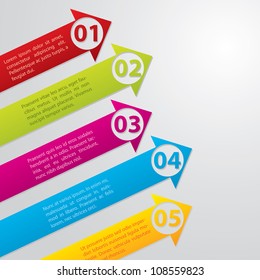 Arrow label set with arrow and text