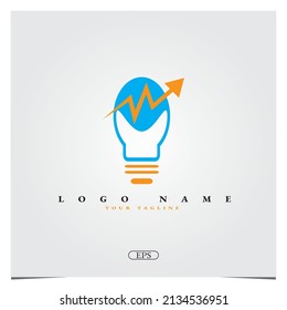 Pfeil-Lampe Logo Premium elegante Vorlage abstrakte Vektorgrafik eps10