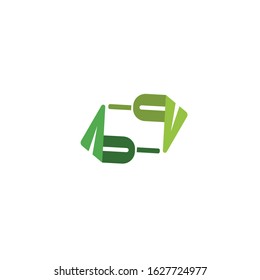 Arrow leaf nature logo icon design