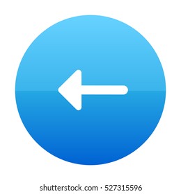 Arrow Left, back Blue Vector Icon