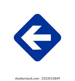Flecha a la izquierda es azul y blanco
