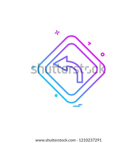 arrow left centre icon vector design