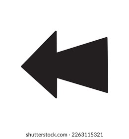 Arrow Left Filled Icon Vector Illustration Design PNG