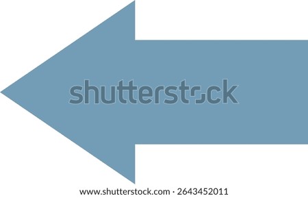 Arrow left icon -1- frame - blue