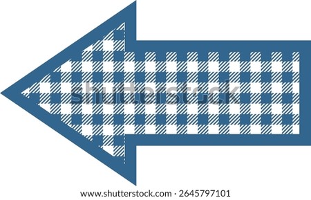 Arrow left icon -1- ginghamcheck-darkblue