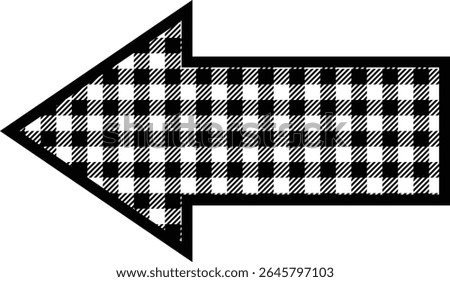Arrow left icon -1- ginghamcheck-mono