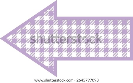 Arrow left icon -1- ginghamcheck-purple