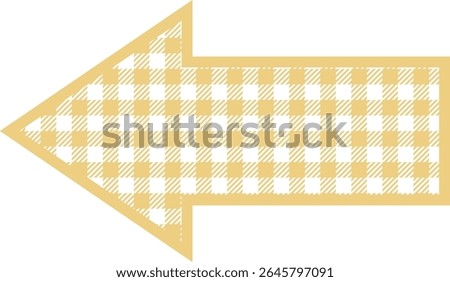 Arrow left icon -1- ginghamcheck-yellow