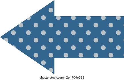 Ícone de seta para a esquerda -1- polkadot - azul escuro