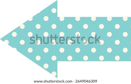 Arrow left icon -1- polkadot - green