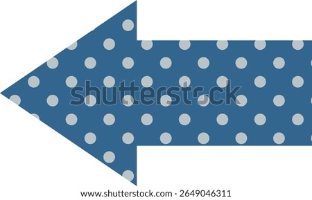 Arrow left icon -1- polkadot - darkblue