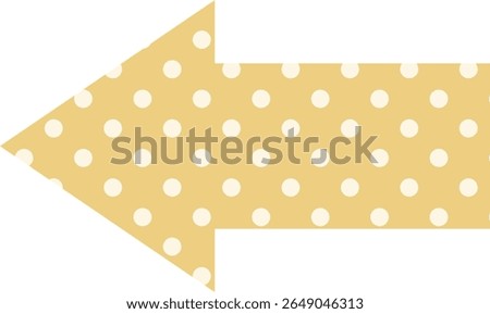 Arrow left icon -1- polkadot - yellow