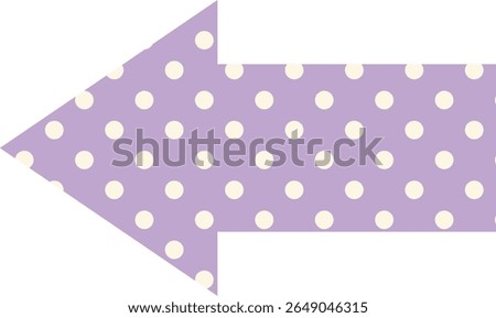 Arrow left icon -1- polkadot - purple