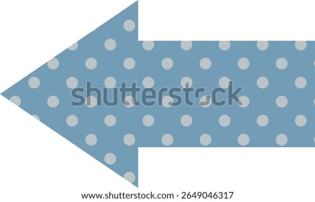 Arrow left icon -1- polkadot - blue