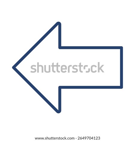 Arrow left icon flat illustration outline logo