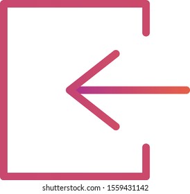 Arrow left icon isolated on background
