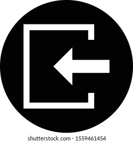 Arrow left icon isolated on background
