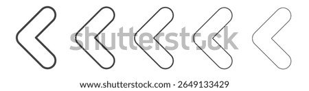 Arrow left icon outline ilustration vector symbol