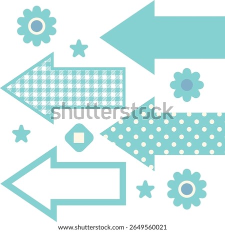 Arrow left icon set - green