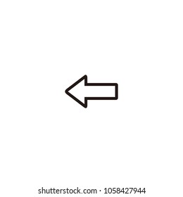 Arrow left icon symbol vector