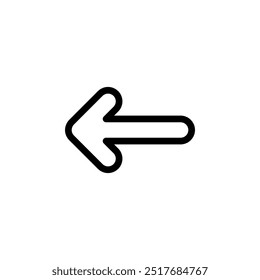 arrow, left icon symbol vector template