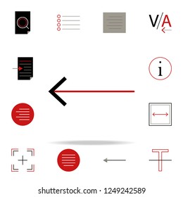 arrow left icon. text editor icons universal set for web and mobile