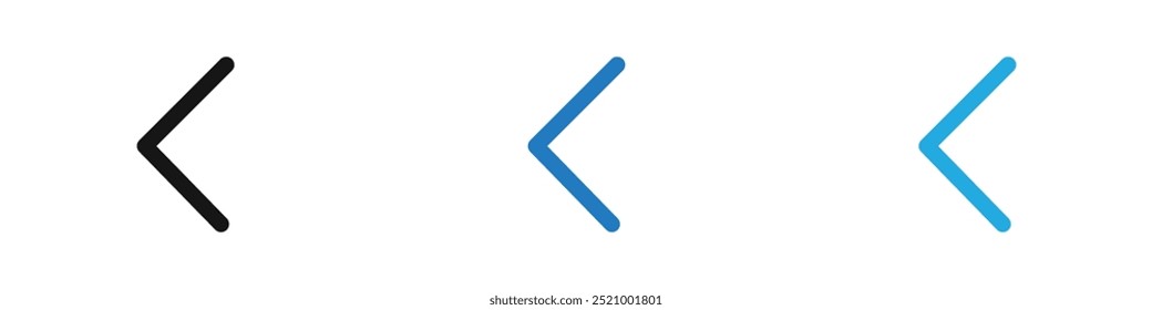 Arrow left icon thin line illustration