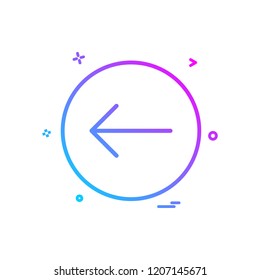 arrow left icon vector design