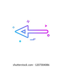 arrow left icon vector design