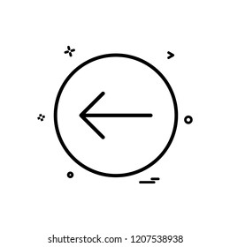 arrow left icon vector design