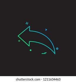 arrow left icon vector design