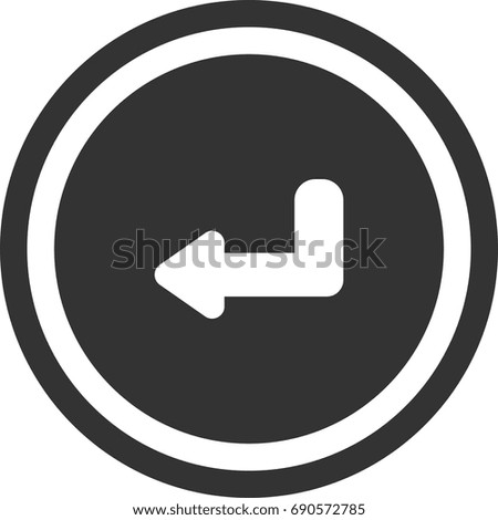 Arrow left icon,circle sign design