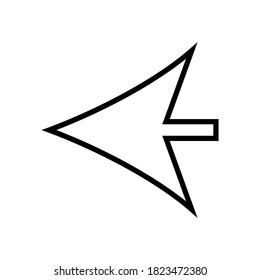 Vector de diseño de icono de aplicación de línea izquierda de flecha