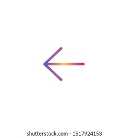 Arrow left  - Line Vector Icon