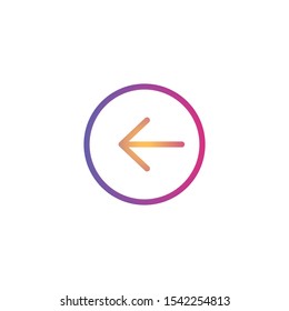 Arrow left  - Line Vector Icon