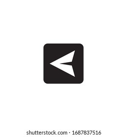 Logo de flecha izquierda / diseño de iconos