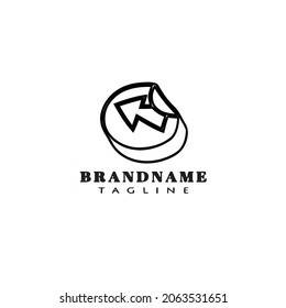 arrow left logo template icon modern design vector